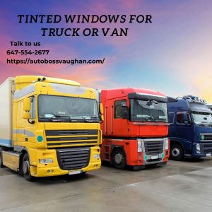 tinted windows of trucks